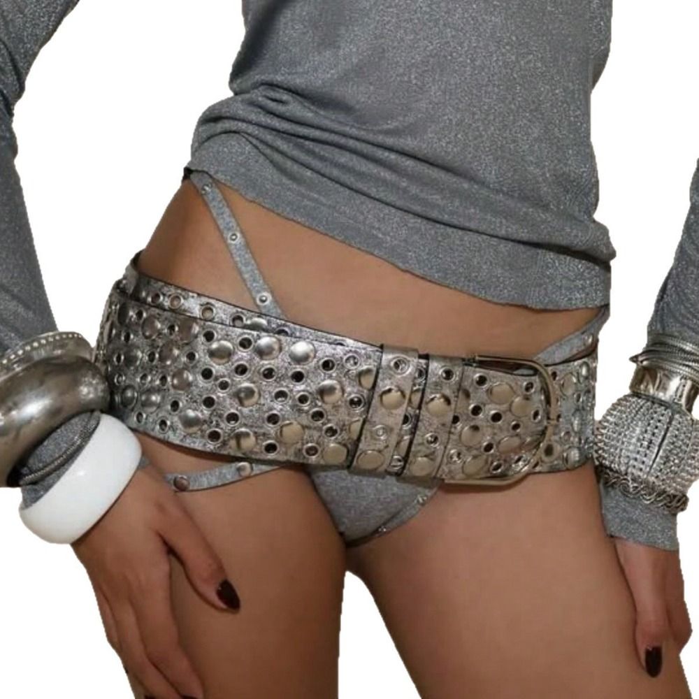 Streetwear Brand Belts - Punk holle oogje-klinknagelriem Luxe design streetwear