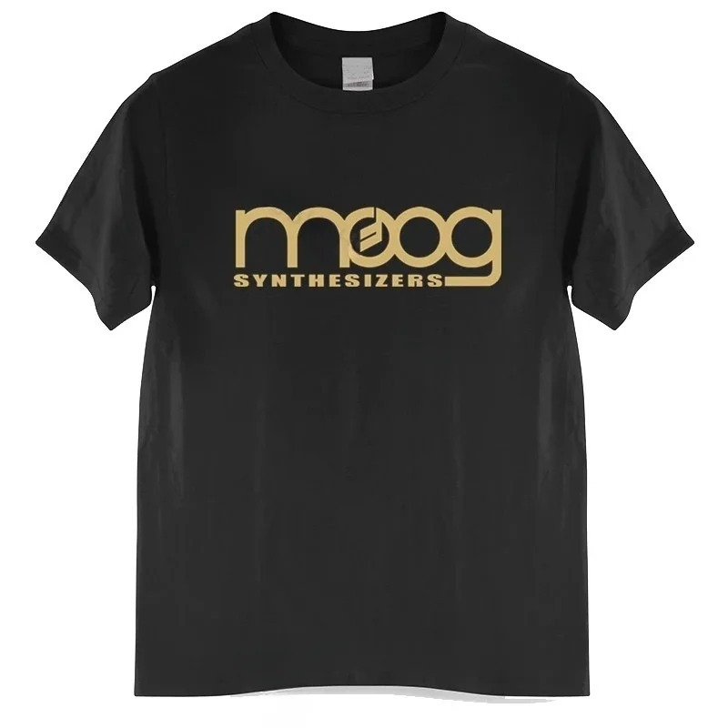Streetwear Brand Marketing - Moog Synthesizer Zwart Print T-Shirt Mannen