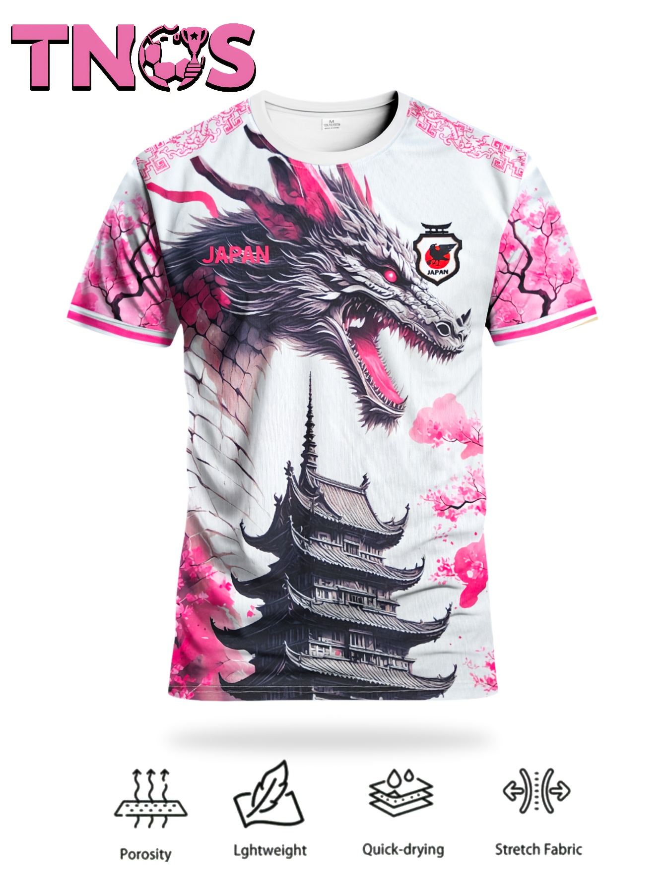 Streetwear Brand Japan - TNOS Sportmerk Japan voetbaltenue, Dragon Sakura