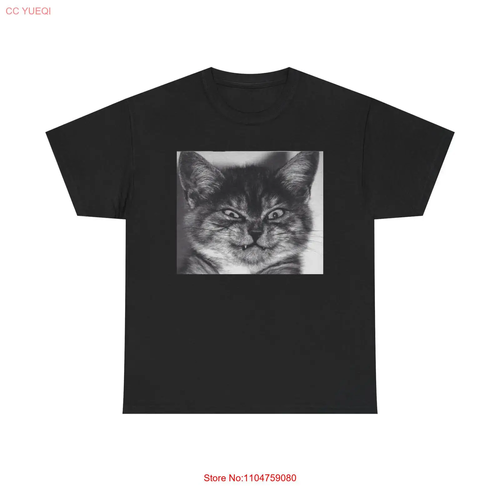 Streetwear Brand Cat - Grappig kattengezicht T-shirt GLOEDNIEUW Katoen vintage