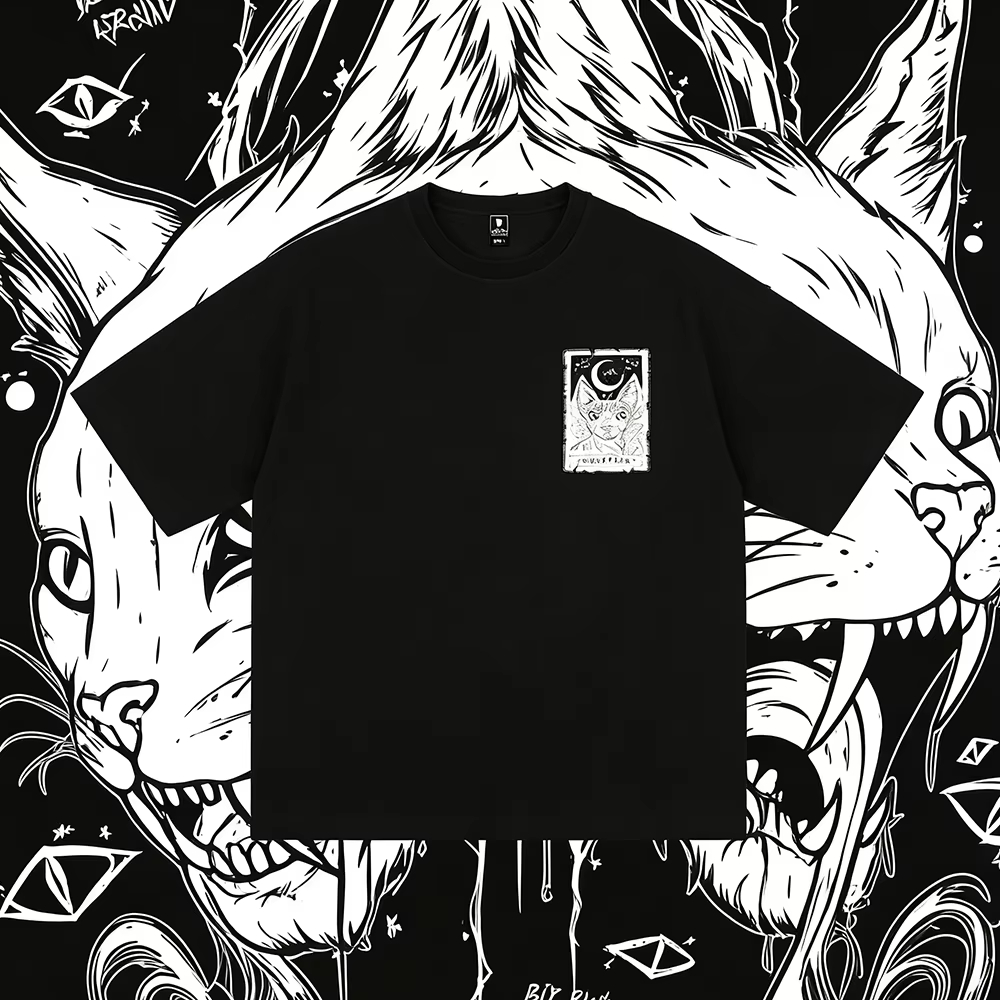 DE MAAN Kat ​ ​ Tattoo Style T - Streetwear Brand Cat recensie en prijs