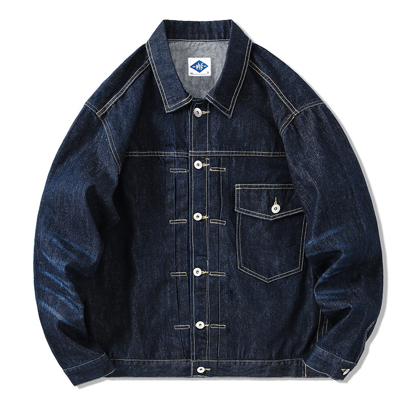 Tij Merk Donkerblauw Denim Jas - Streetwear Brand Japan recensie en prijs