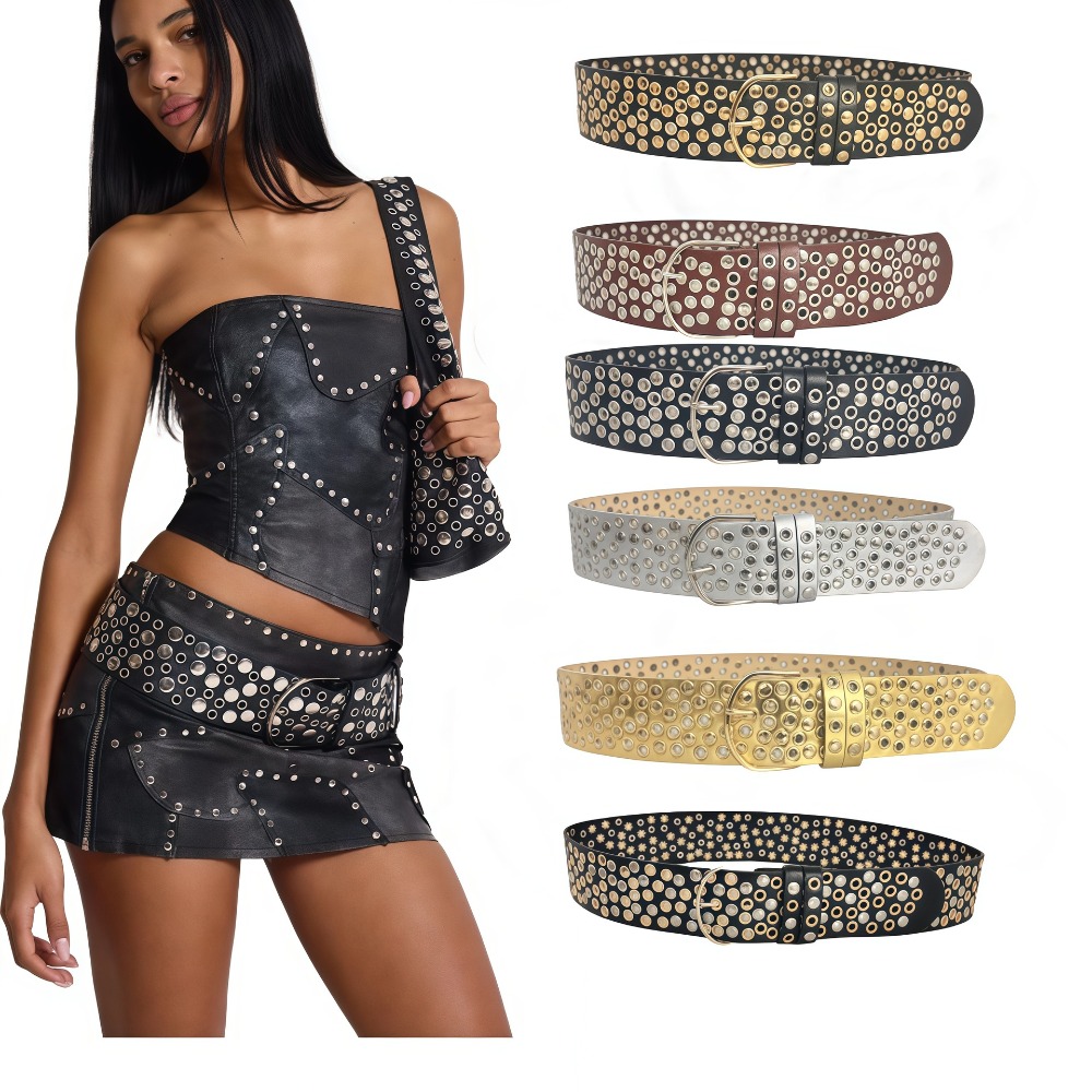 Punk riem met holle oogjes en  - Streetwear Brand Belts recensie en prijs